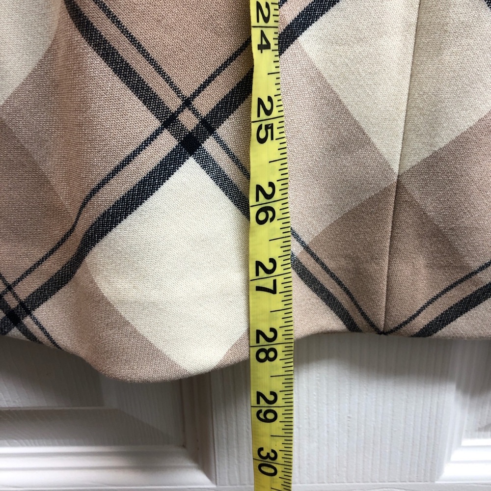 Ann Taylor Tan and Cream Plaid Pencil Skirt - Picture 7 of 7
